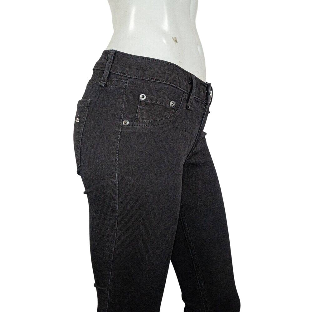 Rag & Bone Skinny Jeans Chevrn Ombre Black Stretch size 25 - Picture 8 of 9